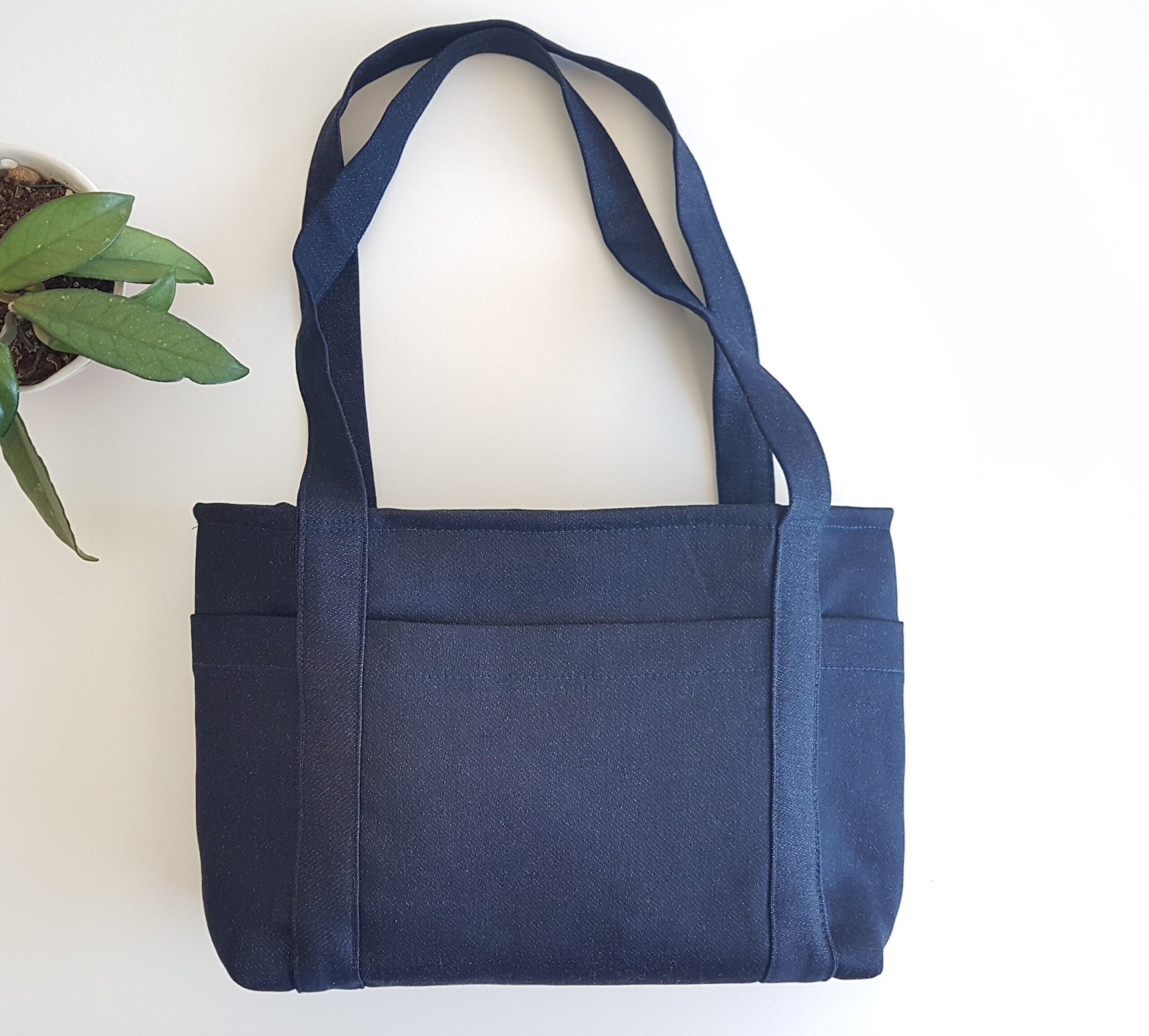 6 Pocket denim toiletry bag