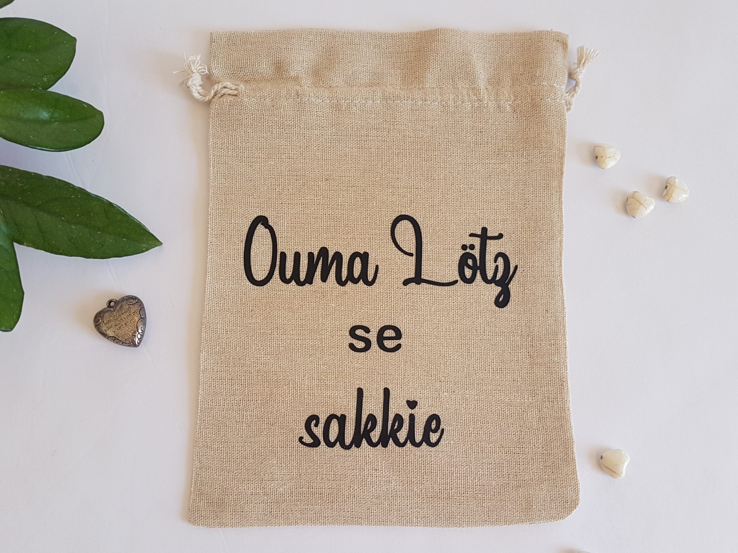 Personalised drawstring bag