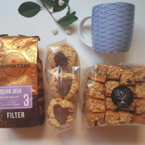 Coffee and treats gift hamper