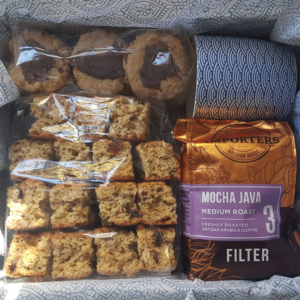 Coffee and treats gift hamper