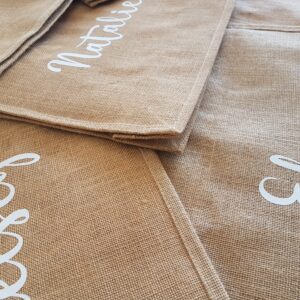 Hessian bag with zip