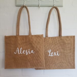 Hessian bag with zip