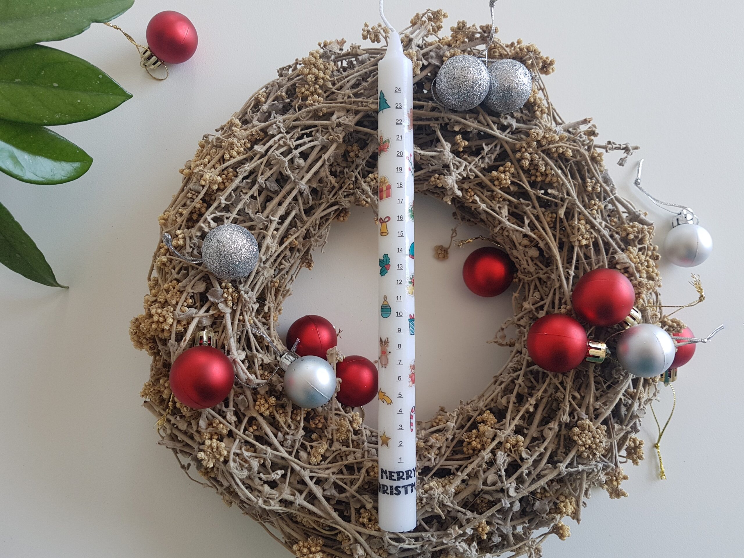 Christmas advent candle