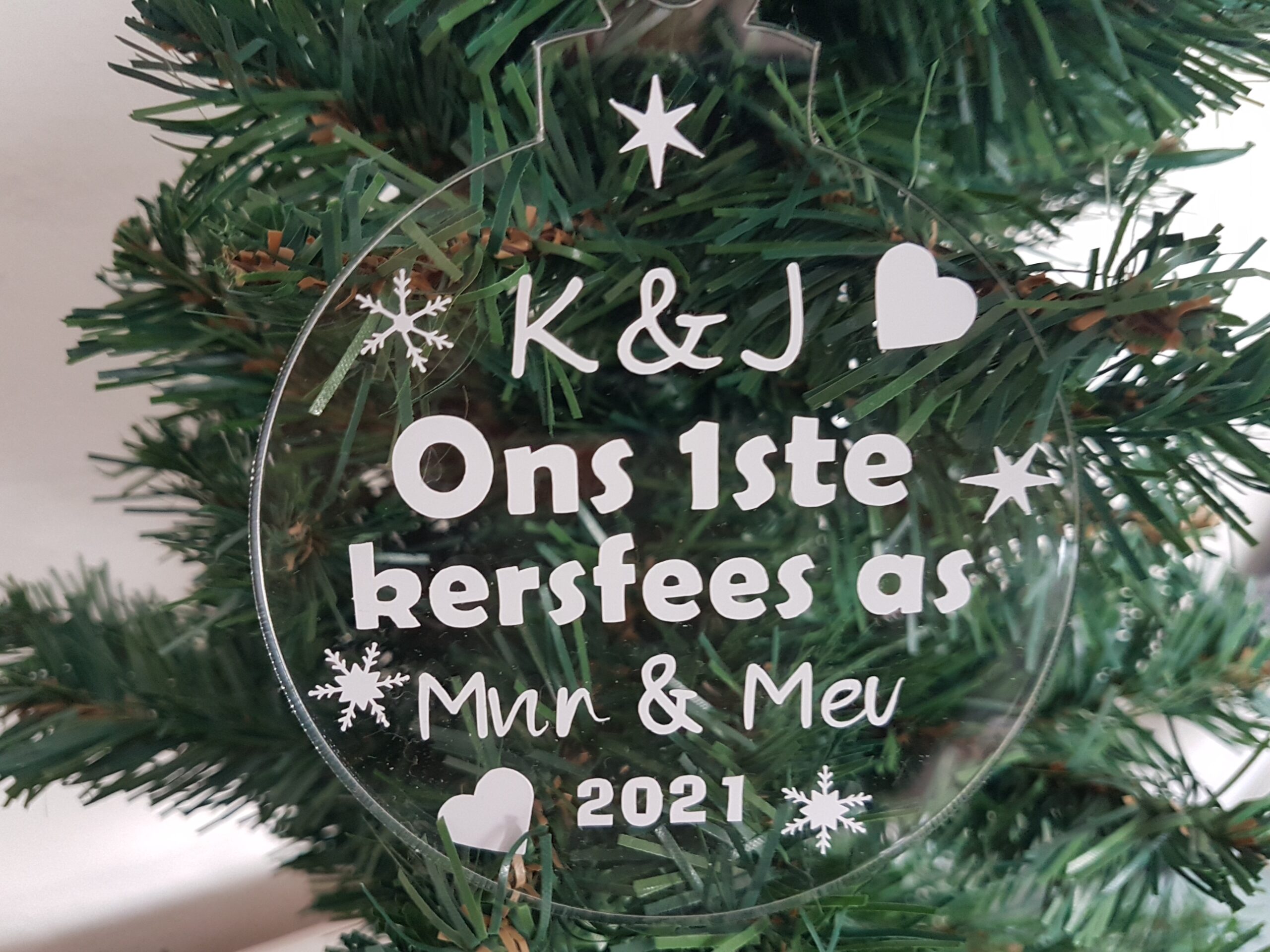 Customised Christmas decoration