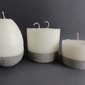 Cement based candles