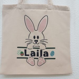 Easter egg hunt tote bag