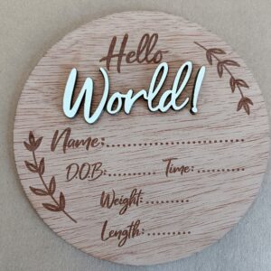 Birth announcement plaque